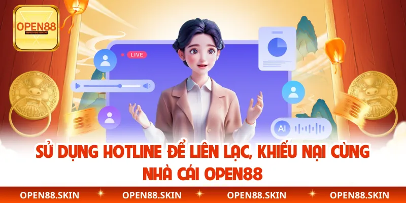 Sử dụng hotline để liên lạc, khiếu nại cùng nhà cái OPEN88